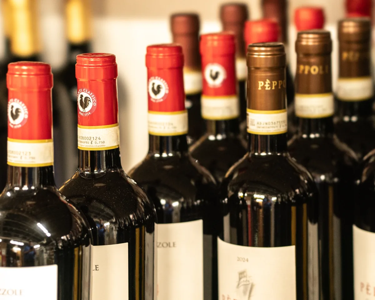 A selection of Italian red wines from Joey's cellar